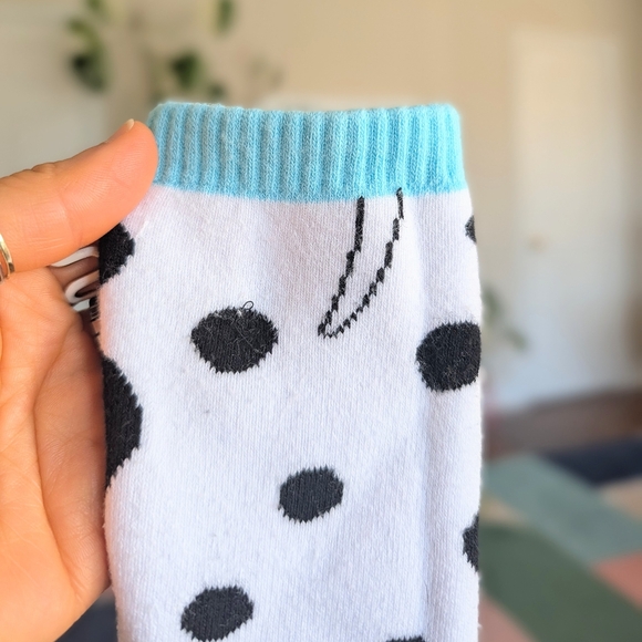 Playful Cat & Dalmatian Novelty Socks - Yellow & White - Picture 4 of 7